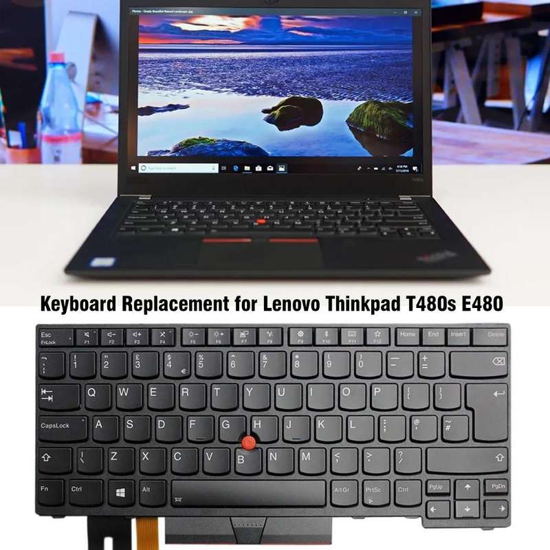 For Lenovo Thinkpad  T480s E480 L480 UK Version Backlight Laptop Keyboard