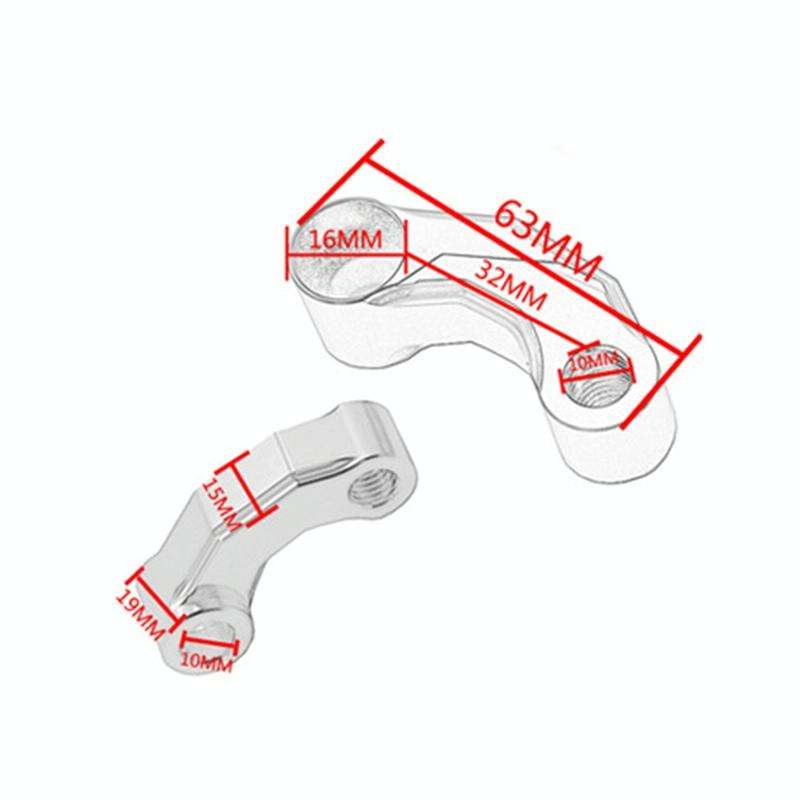 SF-YSZ-2 Mirror Code Motorcycle Modification Aluminum Alloy CNC Rearview Extension Bracket Set (S...