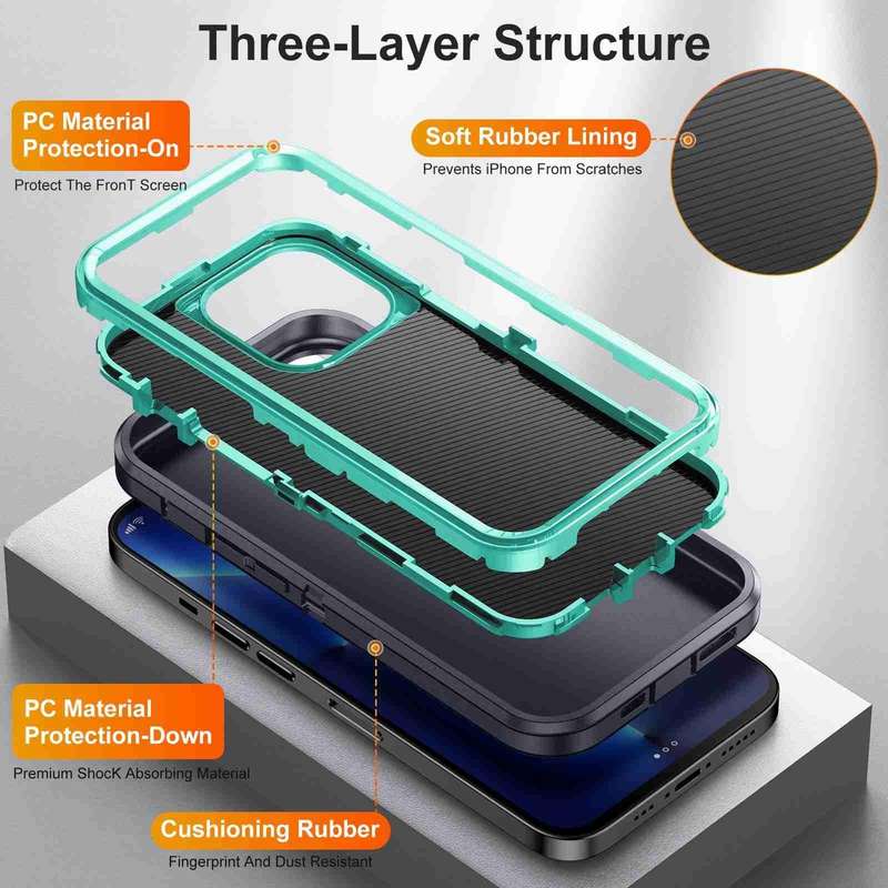 For iPhone 12 / 12 Pro Life Waterproof Rugged Phone Case(Dark Blue + Light Blue)