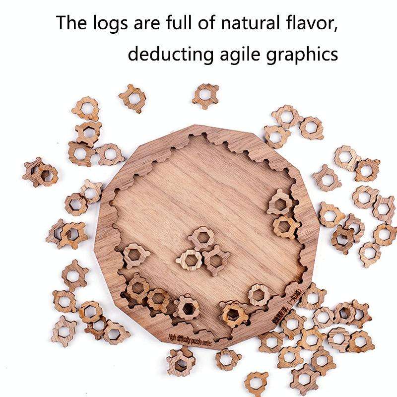 Wooden Adult High Difficulty Brain Burning Irregular Puzzle(Emes)
