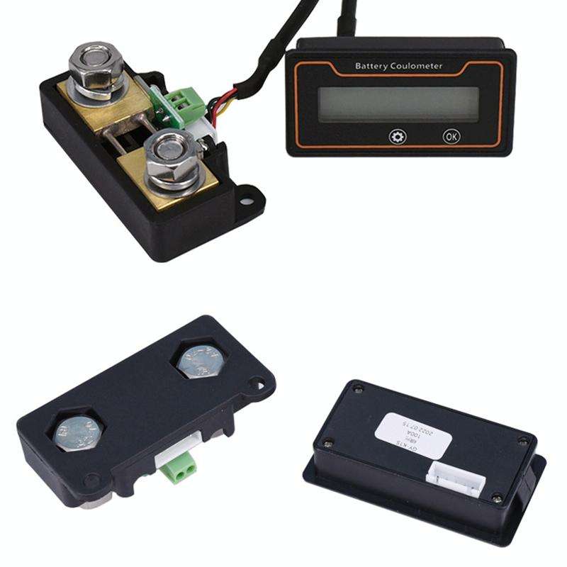 2m 100A 12V 48V Digital Display DC Current Voltmeter Lead-Acid Lithium Battery Charge Meter