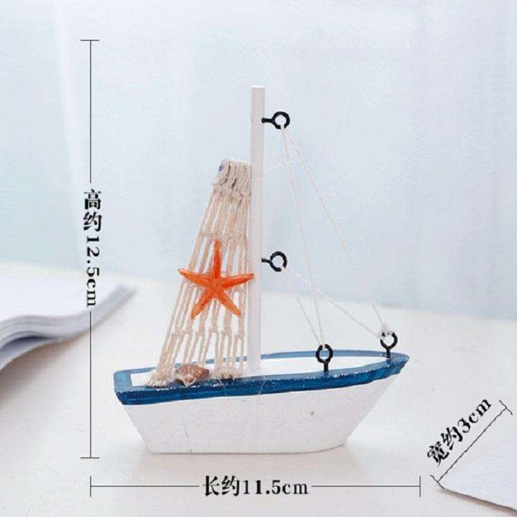 Vintage Wooden Canvas Boat Model Decoration Home room Decoration(White Boat)