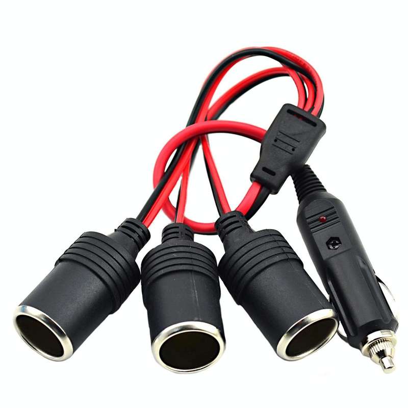Jtron Premium 3 Holes Car Cigarette Socket Splitter Charger, Length: 30cm