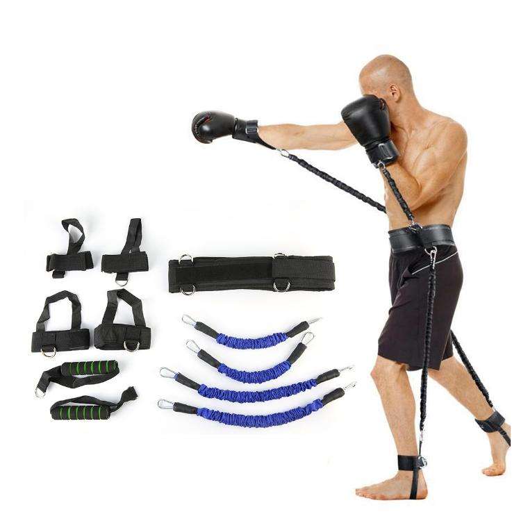 Bounce Trainer Fitness Resistance Band Boxing Suit Latex Tube Tension Rope Leg Waist Trainer, Wei...