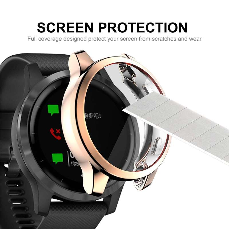 For Garmin Venu 2 45mm / Vivoactive 4 45mm ENKAY Hat-Prince Full Coverage Electroplate TPU Soft C...