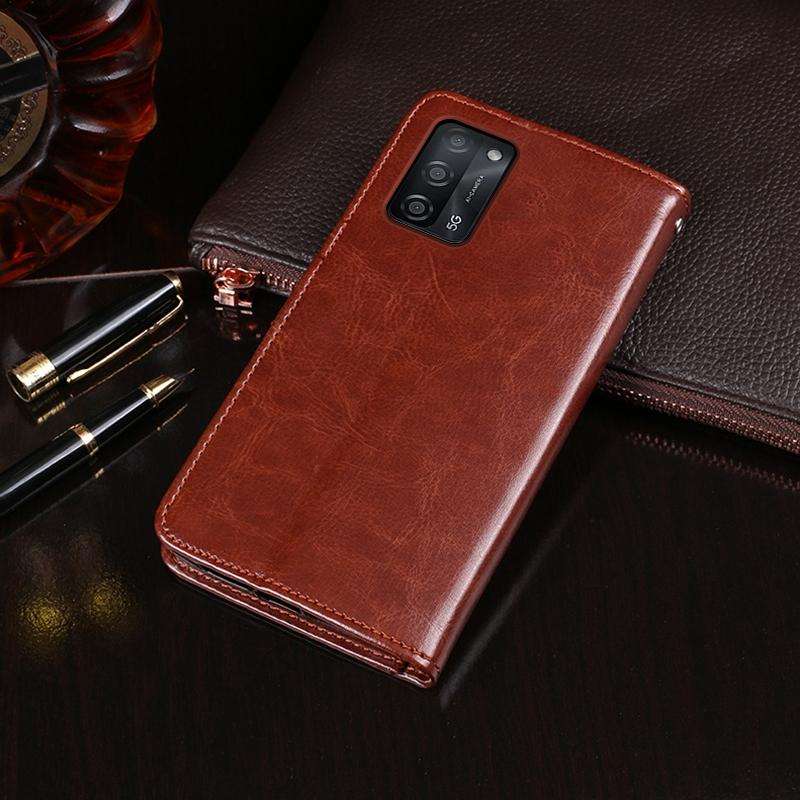 For OPPO A53s 5G idewei Crazy Horse Texture Horizontal Flip Leather Case with Holder & Card Slots...