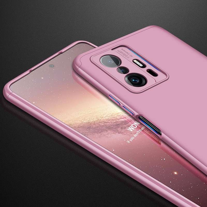 For Xiaomi Mi 11T GKK Three Stage Splicing Full Coverage PC Phone Case(Rose Gold)