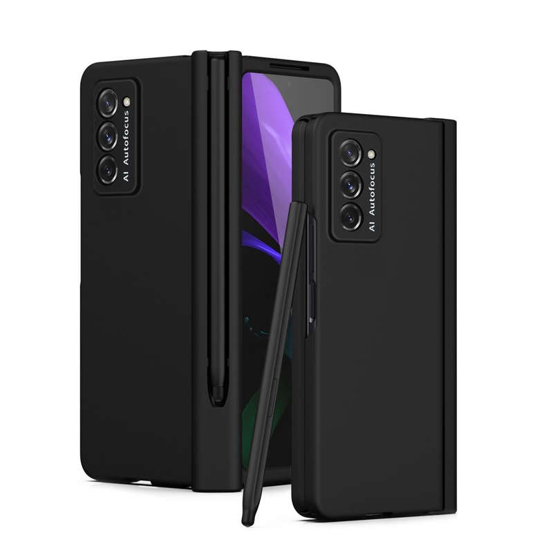For Samsung Galaxy Z Fold2 5G Macaron Hinge Phone Case with Stylus Pen Fold Edition & Protective ...