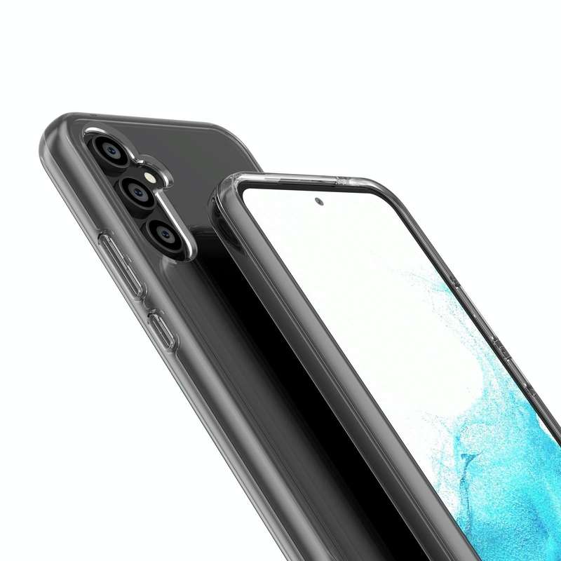 For Samsung Galaxy A54 5G EU Shockproof Terminator Style Glitter Powder Phone Case(Transparent Bl...