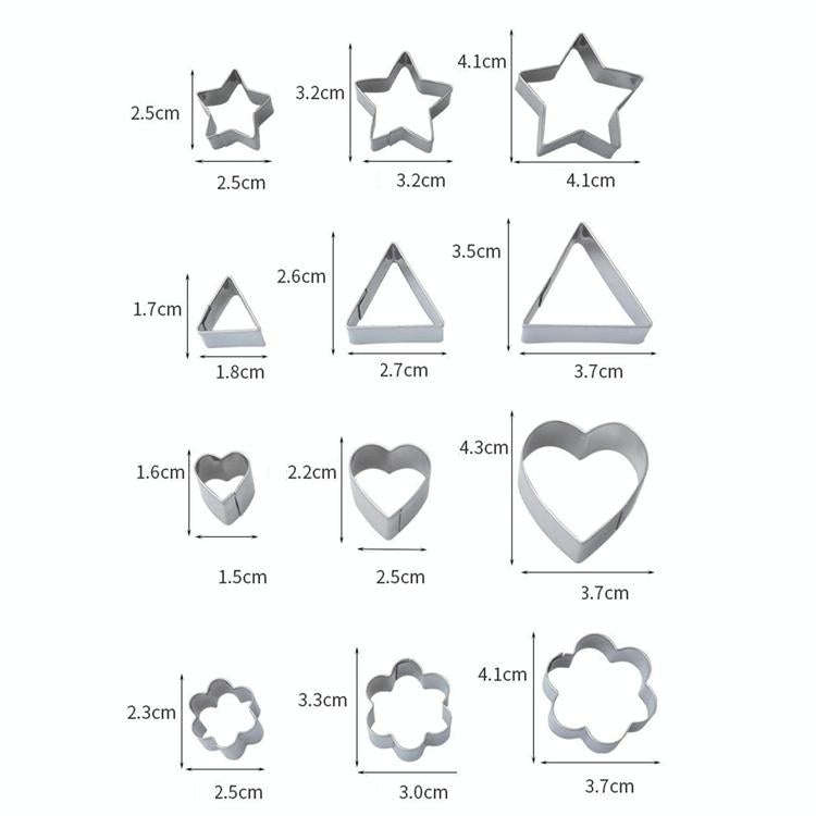 30 PCS / Set Stainless Steel Biscuit Mold