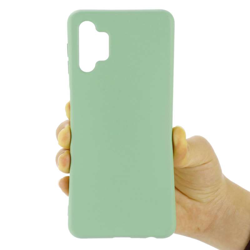 For Samsung Galaxy A32 4G Solid Color Liquid Silicone Dropproof Full Coverage Protective Case(Green)