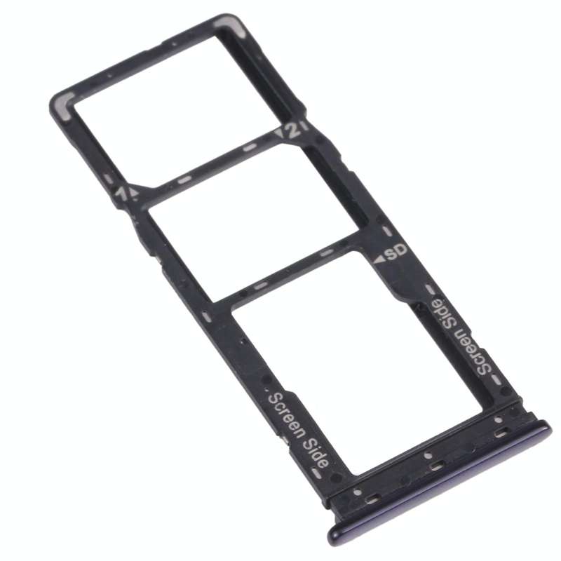 For Tecno Camon 12 Air CC6 SIM Card Tray + SIM Card Tray + Micro SD Card Tray (Black)