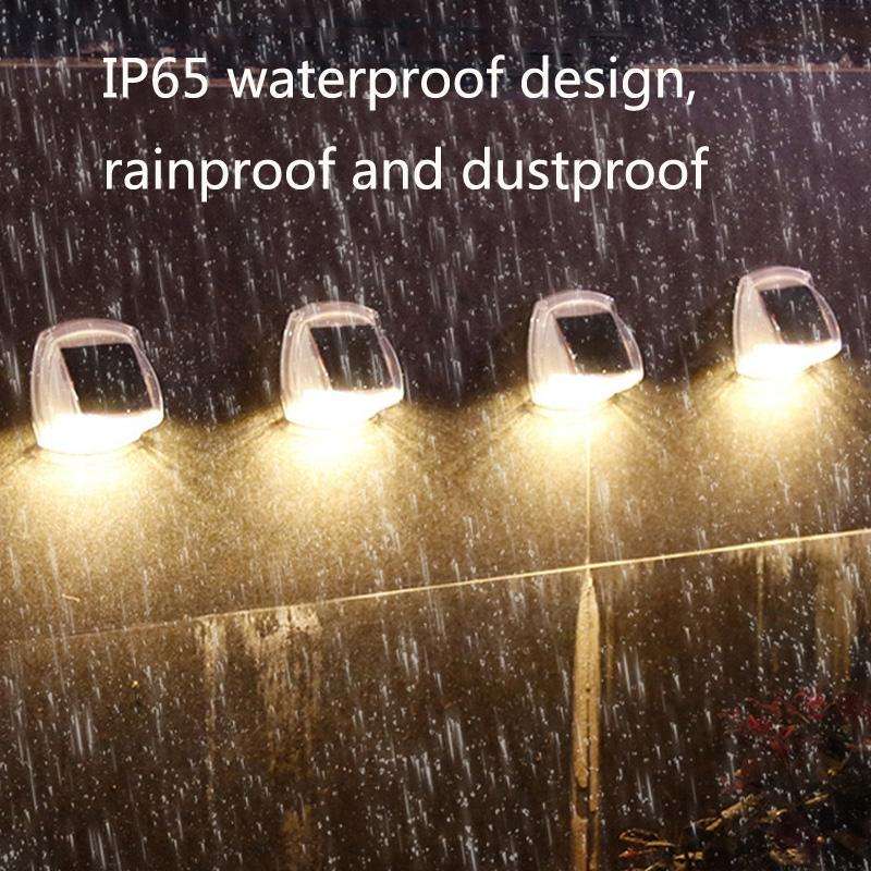 8 LED Outdoor Solar Courtyard Waterproof Wall Light(White Light)