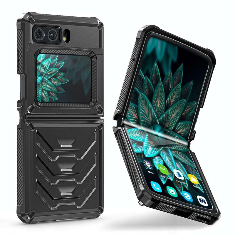For Motorola Razr 2022 All-inclusive Shockproof Folding Phone Case(Black)