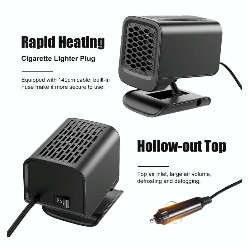 12V Car Folding Heater Winter Front Windshield Defrost Heater(9729)
