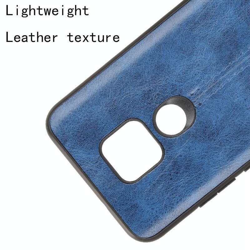 For Motorola Moto G Play (2021) Shockproof Sewing Cow Pattern Skin PC + PU + TPU Case(Blue)