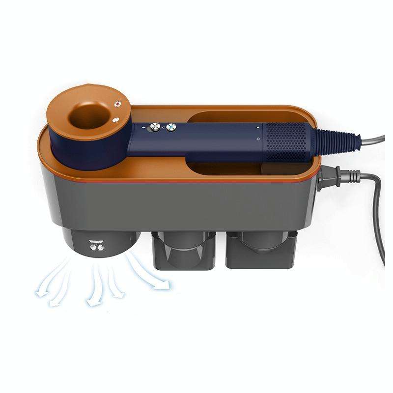 For Dyson Hair Dryer Bracket Storage Rack Wall Mounted Organizer Holders With Hand Dryer Elegant ...
