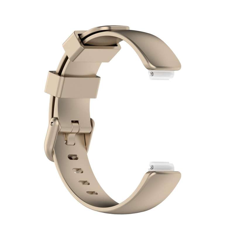 For Fitbit Inspire 2 TPE Watch Band, Size:L(Champagne Gold)