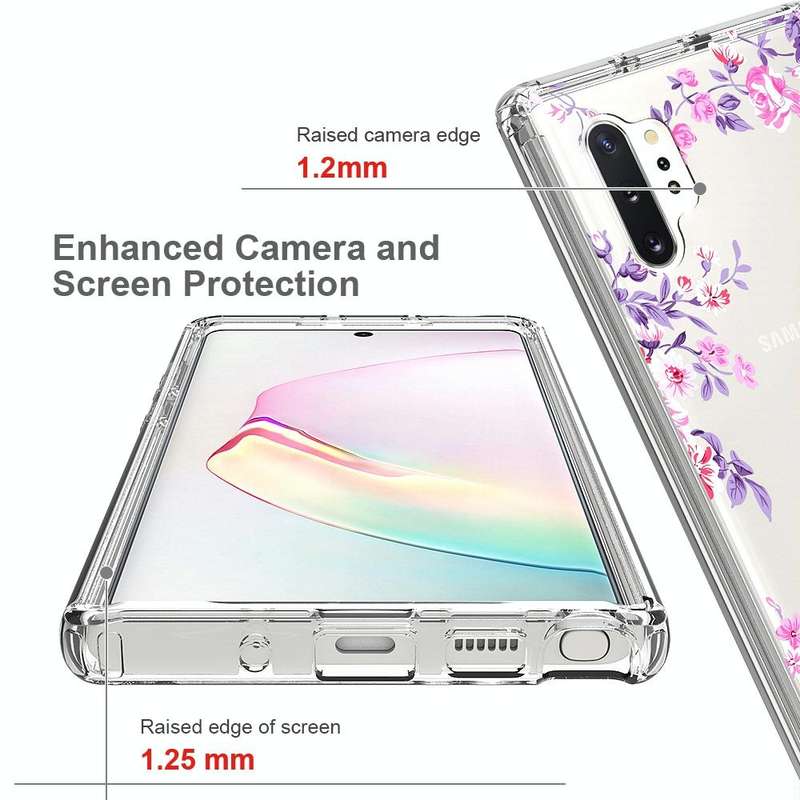 For Samsung Galaxy Note 10 2 in 1 High Transparent Painted Shockproof PC + TPU Protective Case(Rose)