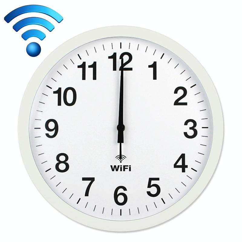 Smart Network Automatic Time Synchronization Wifi Wall Clock Modern Minimalist Silent Living Room...