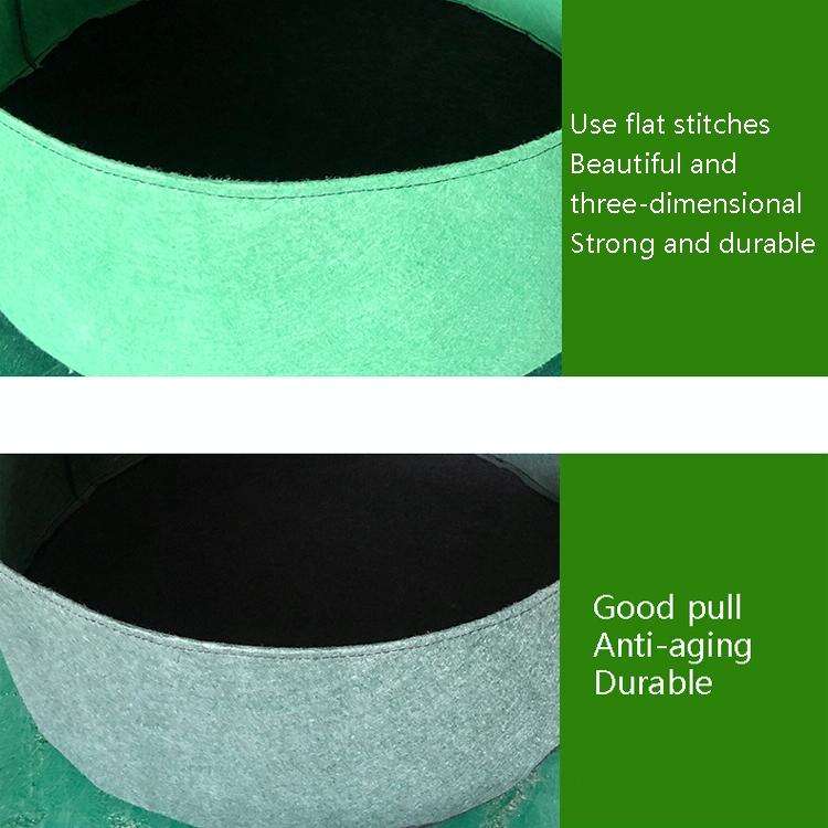 80x30cm 150L Felt Planting Barrel Indoor Outer Round Plant Bag Non-Woven Seedling Bag(Green)