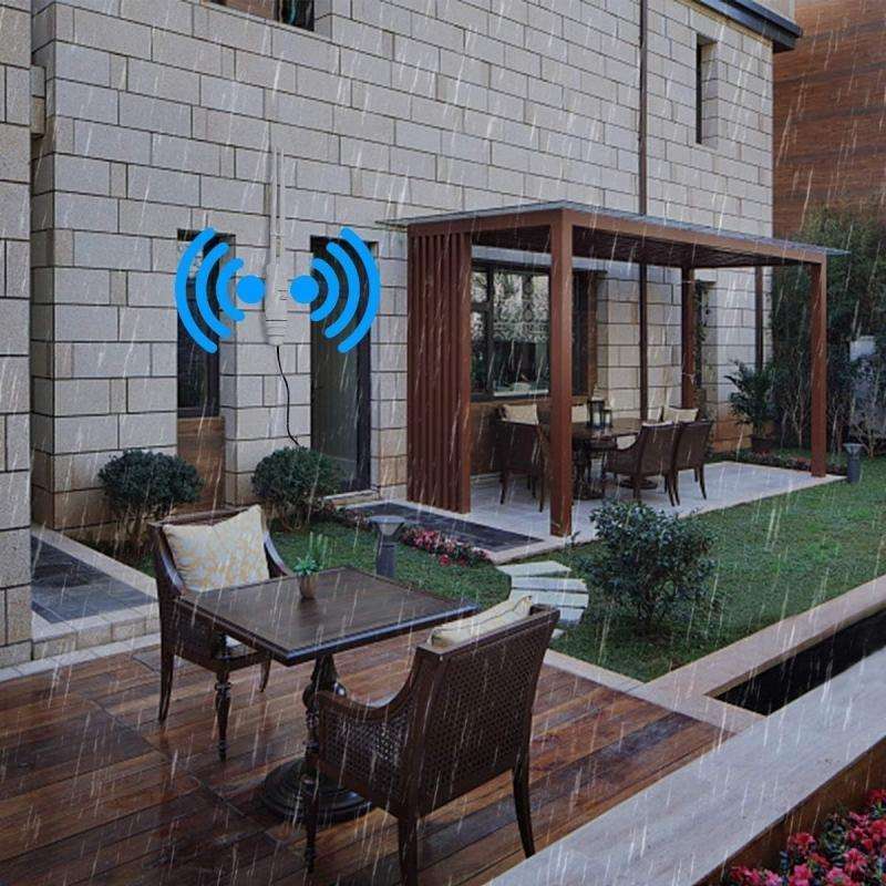 WAVLINK WN570HA1 Weatherproof 2.4+5GHz 600Mbps Outdoor WiFi Range Router Extender, Plug:UK Plug