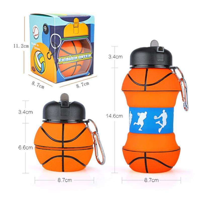 Outdoor Sports Anti-fall Water Bottle Portable Leak-proof Silicone Folding Cup, Shape: Cricket(55...