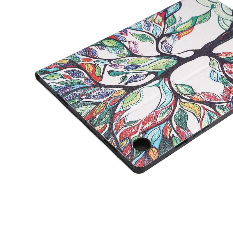 For Samsung Galaxy Tab A8 X200 Painted Voltage Pen Slot Tablet Smart Case(Miracle Tree)