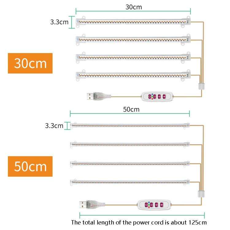 LED Plant Growth Lamp Time Potted Plant Intelligent Remote Control Cabinet Light, Style: 30cm Fou...
