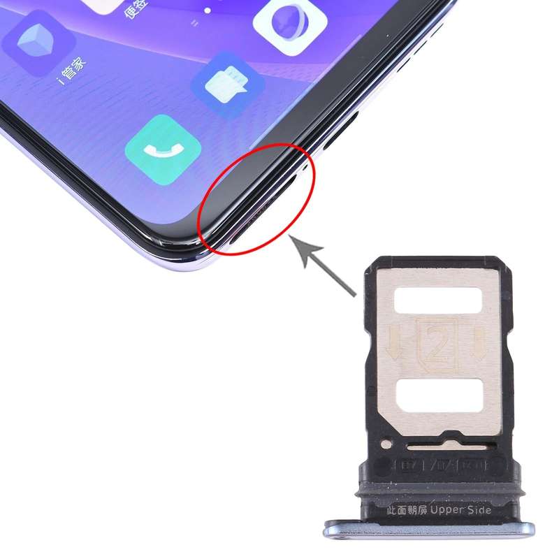 For Vivo Y73s V2031A SIM Card Tray + SIM Card Tray (Black)