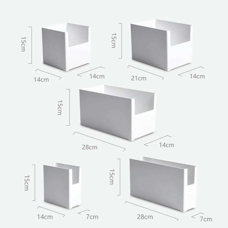 Cabinet Drawer Storage Organizer Box With Classification Label Clip, Style: Narrow Small