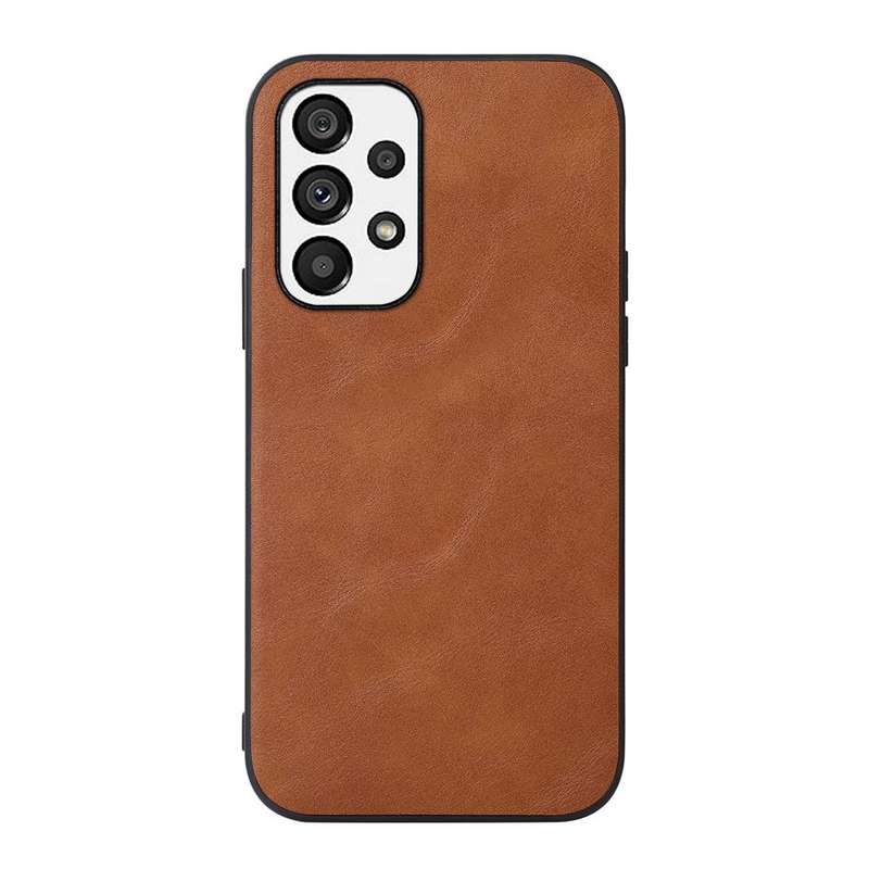 For Samsung Galaxy A33 5G Cowhide Texture PU Phone Case(Brown)