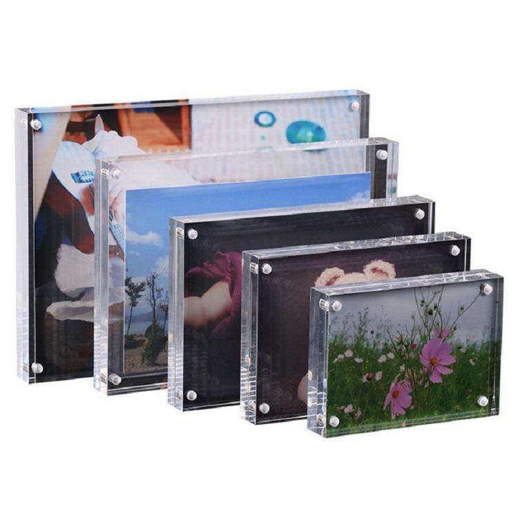 Magnetic Acrylic Transparent Rectangle Photo Frame Creative Birthday Photo Frame, Size:60x90mm
