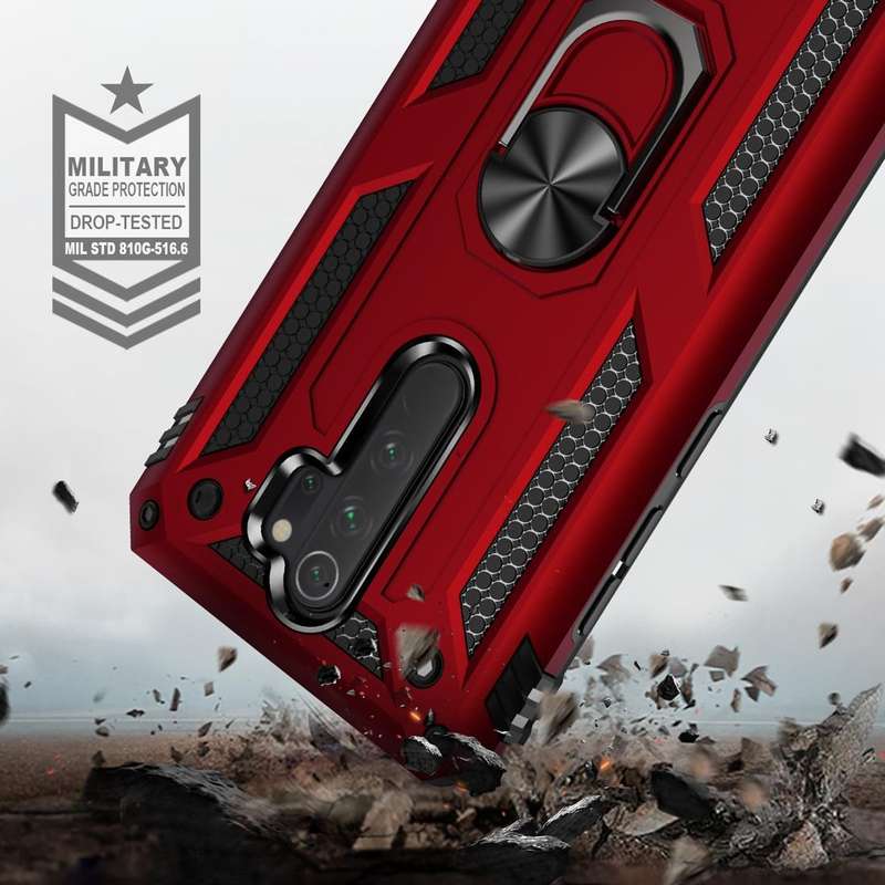 For Xiaomi Redmi Note 8 Pro Armor Shockproof TPU + PC Protective Case with 360 Degree Rotation Ho...
