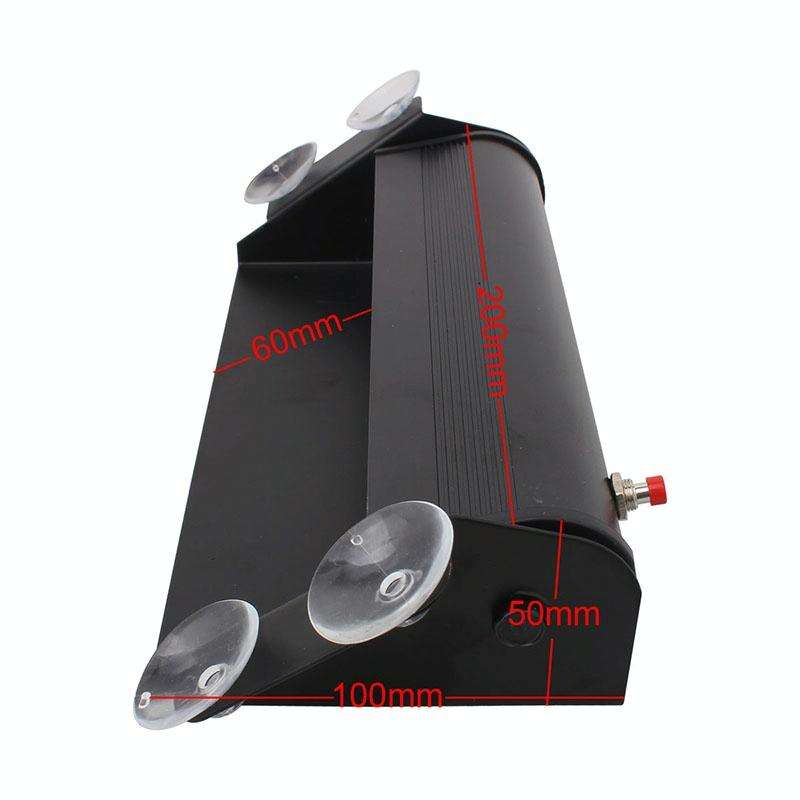 8W 800LM 8-LED White + Red Light 3-Modes Adjustable Angle Car Strobe Flash Dash Emergency Light W...