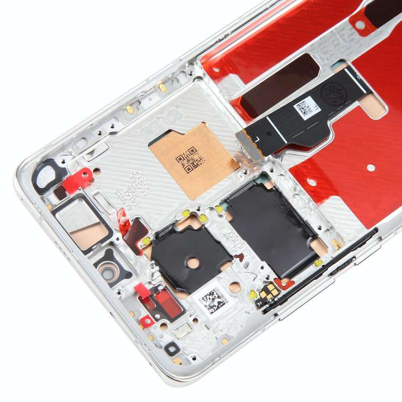 Original LCD Screen For Huawei P50 Pro Digitizer Full Assembly with Frame(Silver)