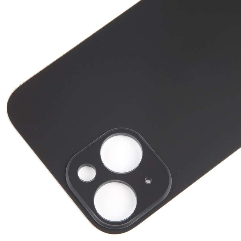 For iPhone 15 Glass Battery Back Cover(Black)