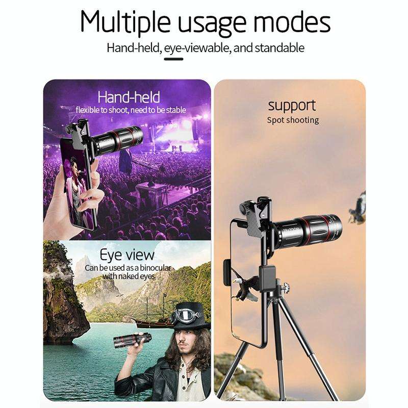 W28-QK Mobile Phone Universal Lens Telescope 28X Color Box Set
