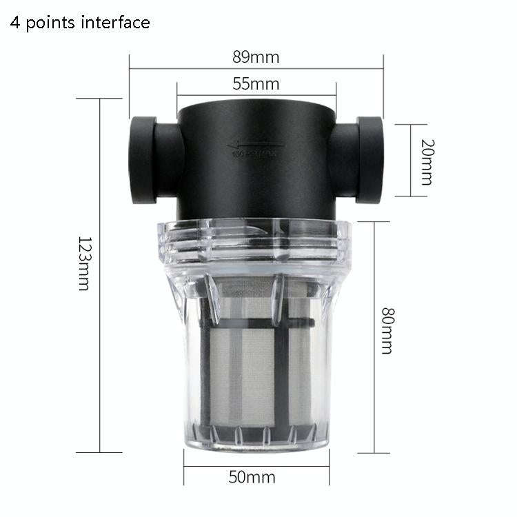 Water Pipe Front Plastic Filter Garden Irrigation Water Purifier, Specification: 4 Points Interfa...