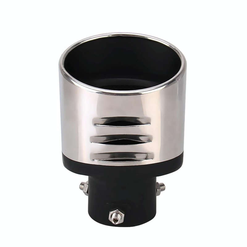 Universal Car Styling Stainless Steel Straight Bolt-on Exhaust Tail Muffler Tip Pipe with Mesh(Bl...
