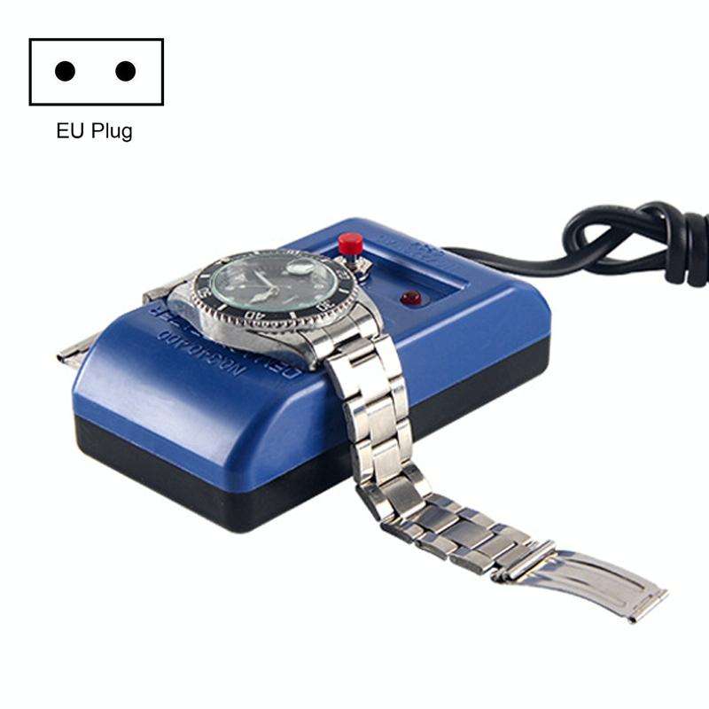 Watch Repair Tool Demagnetization Instrument Mechanical Watch Demagnetizer, Style: Blue Home EU Plug