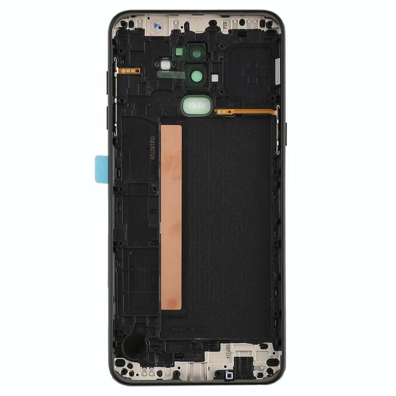 For Galaxy J8 (2018), J810F/DS, J810Y/DS, J810G/DS Back Cover with Side Keys & Camera Lens (Black)