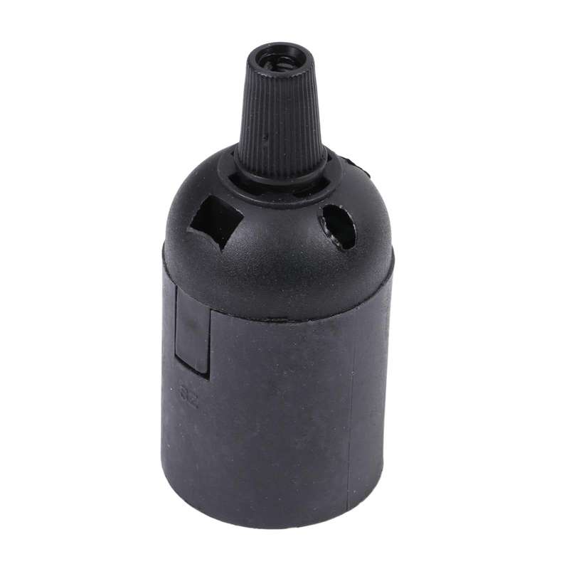 E27 Lamp Light Socket Bulbs Holder Base(Black)