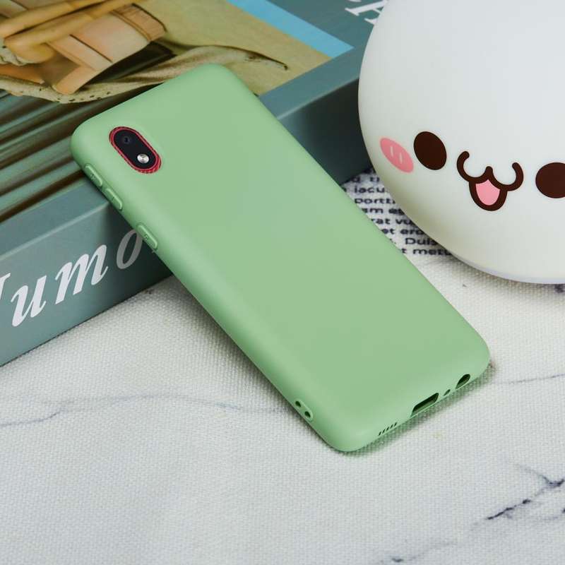 For Samsung Galaxy A01 Core Solid Color Liquid Silicone Dropproof Full Coverage Protective Case(G...