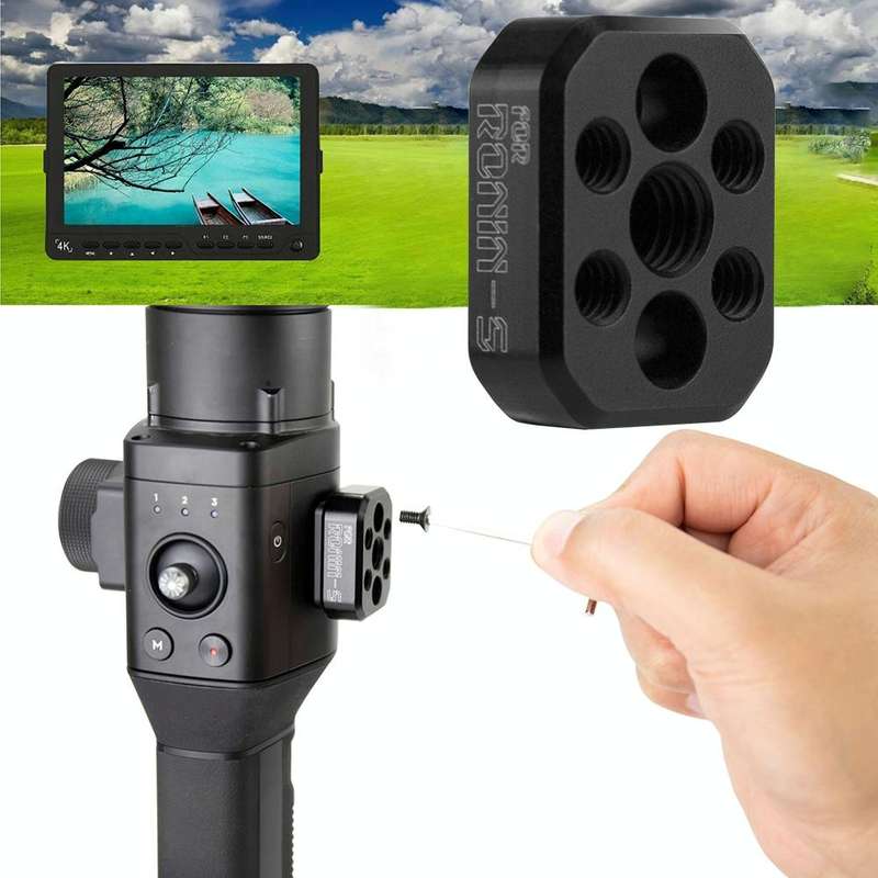 Quick Relese Plate Aluminium Alloy Camera External Mounting Plate for DJI RONIN-S Gimbal