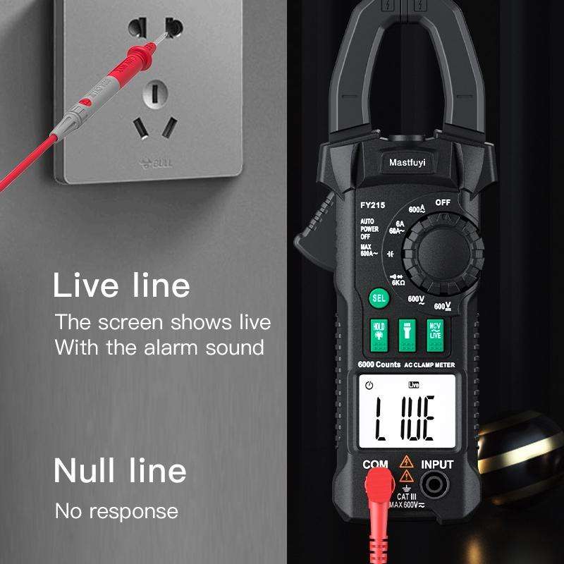 Mastfuyi FY215 High Precision Clamp Meter Multimeter AC/DC Digital Ammeter