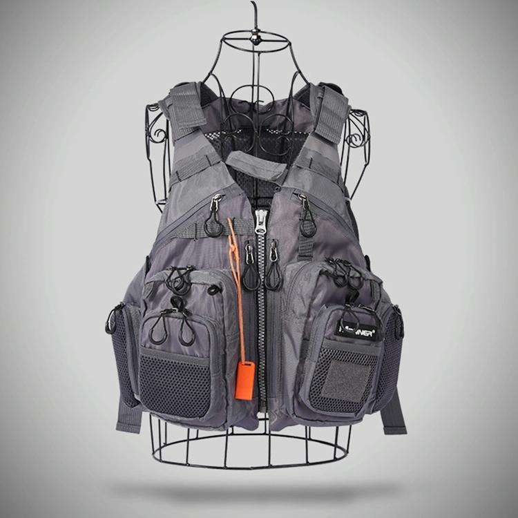 MANNER Outdoor Multifunctional Fishing Life Vest Swimming Life Jacket (Grey)