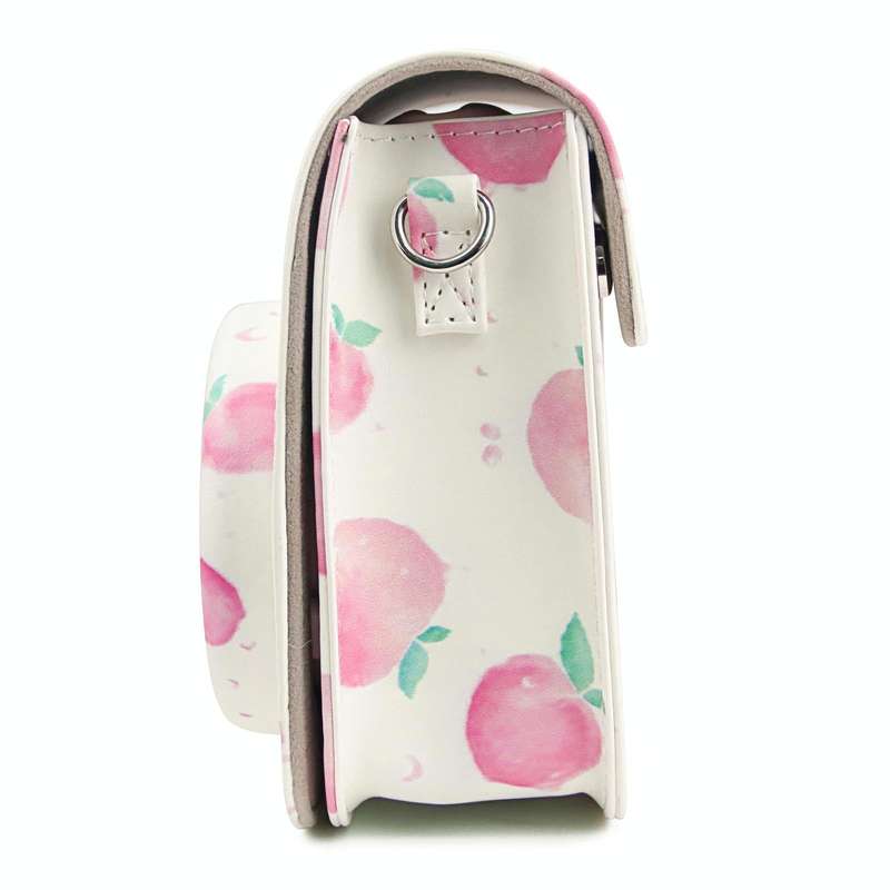 Painted Series Camera Bag with Shoulder Strap for Fujifilm Instax mini 11(Peach)
