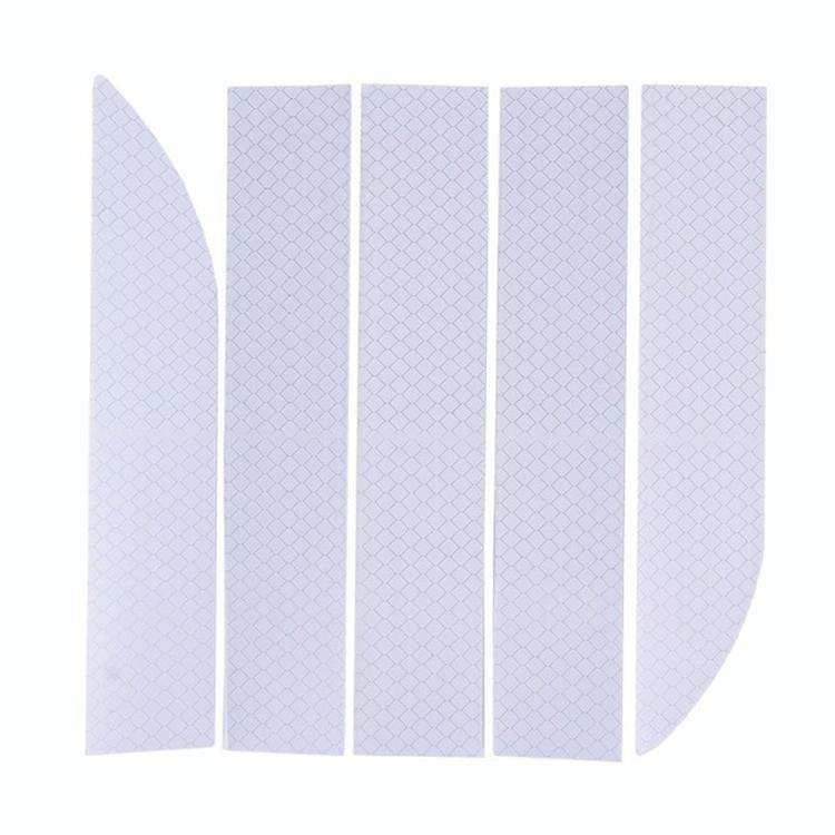 5 Sets Car Trunk Reflective Decorative Strip Anti-Scratch Car Tail Warning Decorative Stickers(Wh...