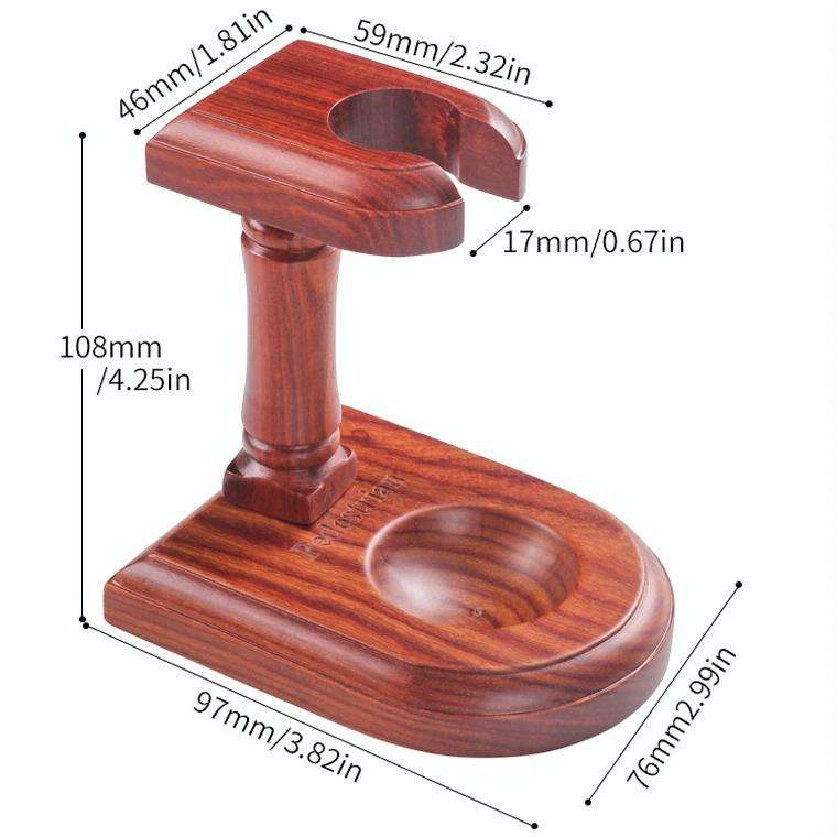 Solid Wood Pipe Rack Seat Single Pipe Pipe Display Stand Retro Removable Red Sandalwood Pipe Rack...